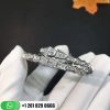 REF . 351844 Serpenti one-coil slim bracelet in 18 kt white gold, set with full pavé diamonds.