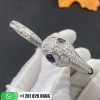 354098 Serpenti bracelet bracelet set with 18 carats of white gold, sapphire eyes (0.5 carats) and pavé diamonds (1.25 carats).