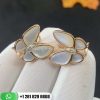 VCARO8FN00 Two Butterfly earrings, rose gold, white mother-of-pearl, white gold, marquise-cut diamonds, diamond quality DEF, IF to VVS.