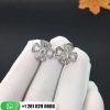 REF . 354502 Fiorever earrings in 18 kt white gold with two diamonds (0.20 ct each) and pavé diamonds (0.33 ct).