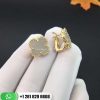 VCARA43700 Magic Alhambra earrings, 18K gold, white mother-of-pearl.