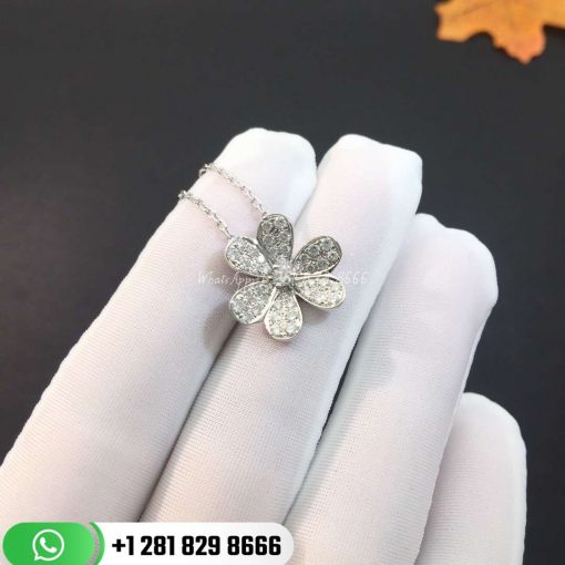 VCARD31800 Frivole pendant, all model, white gold, round diamonds; diamond quality DEF, IF to VVS.