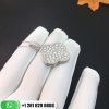 VCARN9MS00 Magic Alhambra pendant, white gold, round diamonds; diamond quality DEF, IF to VVS.