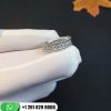 VCARP4E200 Perlée diamonds ring, 1 row, white gold, round diamonds; diamond quality DEF, IF to VVS