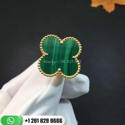 VCARO3AV00 Magic Alhambra ring, yellow gold, malachite.