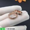 Cartie Love Wedding Band Diamond-paved Pink Gold 6.5mm - B4087600