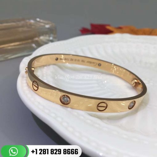 Cartier Love Bracelet 4 Diamonds Pink Gold Diamonds - B6036017
