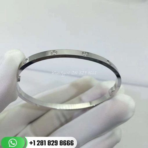 Cartier Love Bracelet, Small Model 10 Diamonds White Gold -B6048017