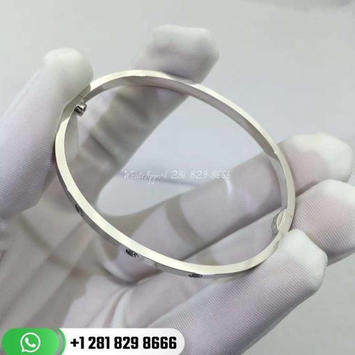 Cartier Love Bracelet, Small Model 10 Diamonds White Gold -B6048017