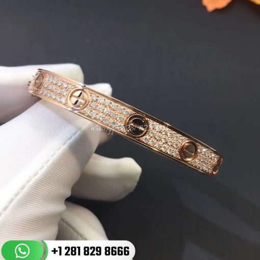 Cartier Love Bracelet Diamond-paved Pink Gold Diamonds -N6710817