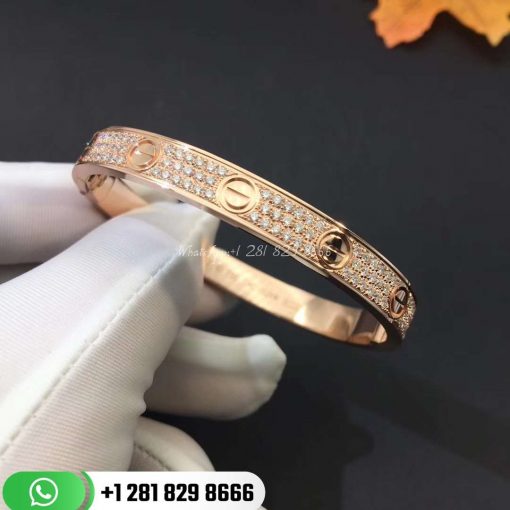 Cartier Love Bracelet Diamond-paved Pink Gold Diamonds -N6710817