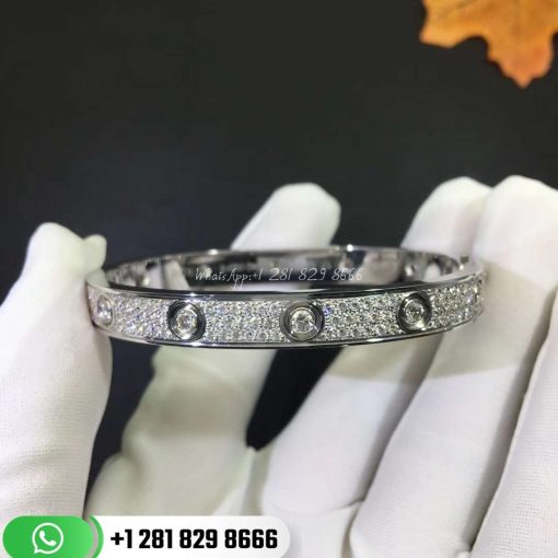 Cartier love Bracelet Diamond-paved White Gold Diamonds -N6033602