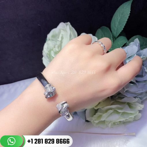 Cartier Panthere De Cartier Bracelet Emeralds Onyx Diamonds N6706217 (6)