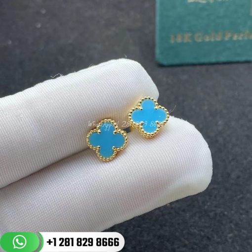 Van Cleef & Arpels Sweet Alhambra Earstuds Turquoise