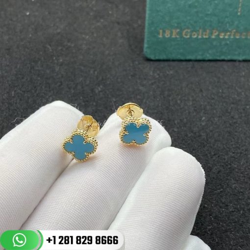 Van Cleef & Arpels Sweet Alhambra Earstuds Turquoise