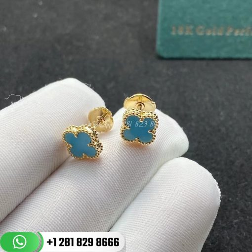 Van Cleef & Arpels Sweet Alhambra Earstuds Turquoise