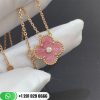 Van Cleef Arpels Vintage Alhambra Pendant Rose Gold Rhodonite 2021 Limited Edition VCARP7TD00