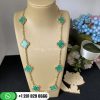 Van Cleef & Arpels Vintage Alhambra Necklace 10 Motifs Yellow Gold Malachite