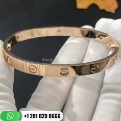 cartier love bracelet 6 diamonds yellow gold