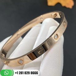 cartier love bracelet 6 diamonds yellow gold