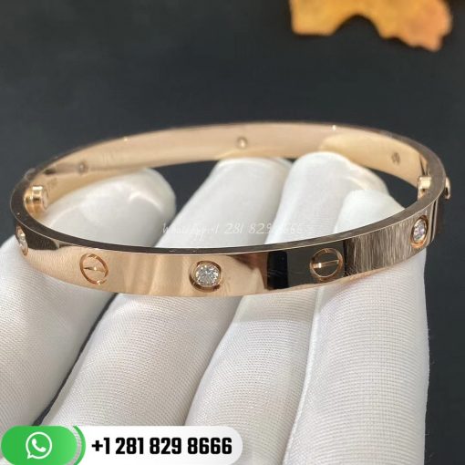 cartier love bracelet 6 diamonds yellow gold