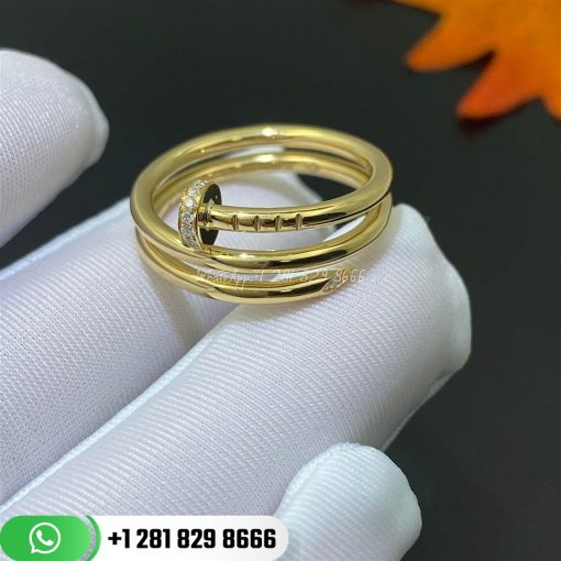 cartie juste un clou ring yellow gold diamonds