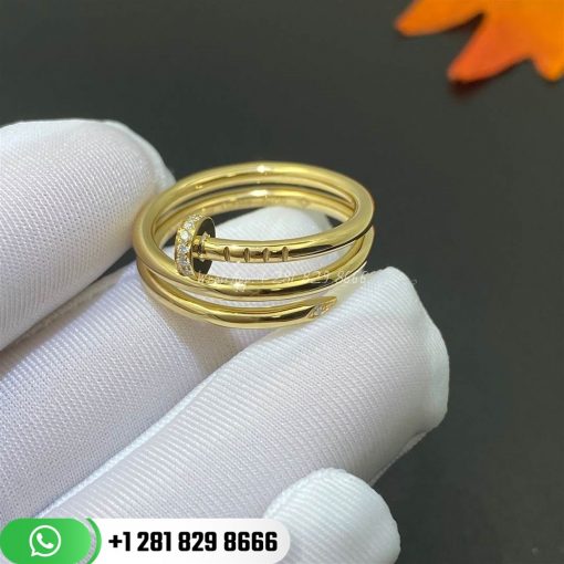 cartie juste un clou ring yellow gold diamonds