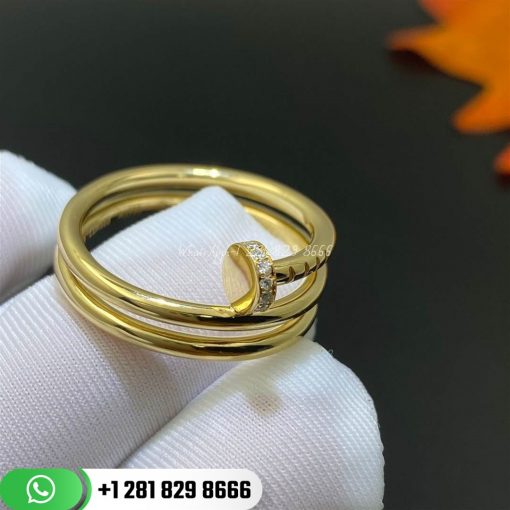 cartie juste un clou ring yellow gold diamonds