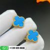 VCARA43700 Sweet Alhambra Earstuds, 18K gold, white Turquoise.