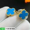 VCARA43700 Sweet Alhambra Earstuds, 18K gold, white Turquoise.