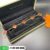 VCARD35500 Vintage Alhambra bracelet, 5 motifs, yellow gold, Carnelian.
