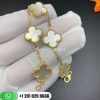 VCARA41800 Vintage Alhambra bracelet, 5 motifs, yellow gold, Mother-of-pearl.