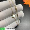 VCARF68800 Sweet Alhambra bracelet, yellow gold, Mother-of-pearl