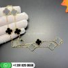 VCARA42700 Vintage Alhambra necklace, 10 motifs, yellow gold, onyx.
