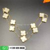 VCARA42800 Vintage Alhambra necklace, 10 motifs, yellow gold, Mother-of-pearl.
