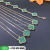 VCARL80900 Vintage Alhambra bracelet, 5 motifs, yellow gold, malachite.