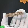 VCARP27F00 Perlée diamonds bracelet, 1 row, yellow gold, round diamonds, medium model; diamond quality DEF, IF to VVS.