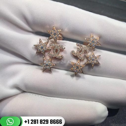 Chanel Earrings 2015 Edelweiss Crystal CC 3 Stars