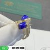 Marli Cleo Diamond Ring 18k Gold Diamond Lapis Lazuli Ring