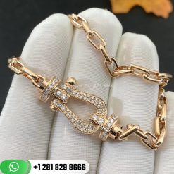 Fred Force 10 Bracelet 18k Rose Gold and Diamonds Large Model