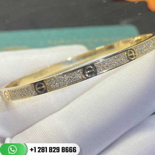 Cartier Love Bracelet Small Model PavÉ Yellow Gold Diamonds -N6710617