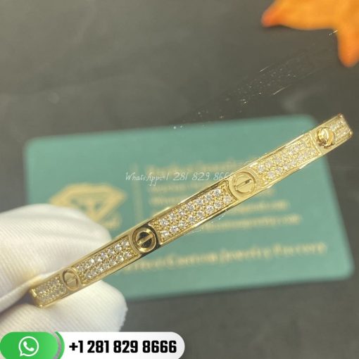 Cartier Love Bracelet Small Model PavÉ Yellow Gold Diamonds -N6710617