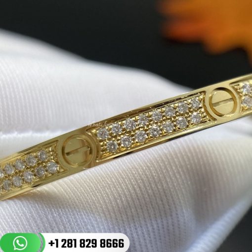 Cartier Love Bracelet Small Model PavÉ Yellow Gold Diamonds -N6710617