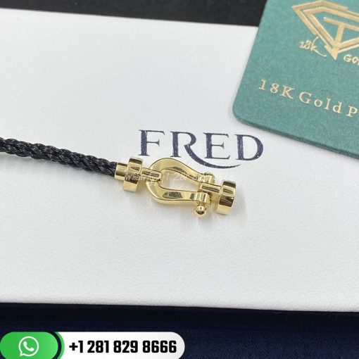 fred-force-10-bracelet-18k-yellow-gold-medium-model-black-cable-