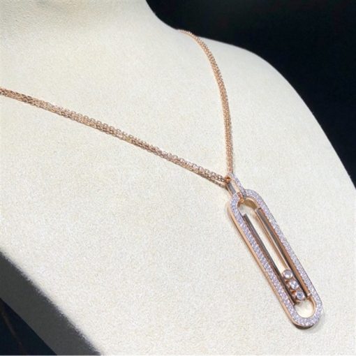 Messika Move 10th Anniversary Necklace Diamond Rose Gold