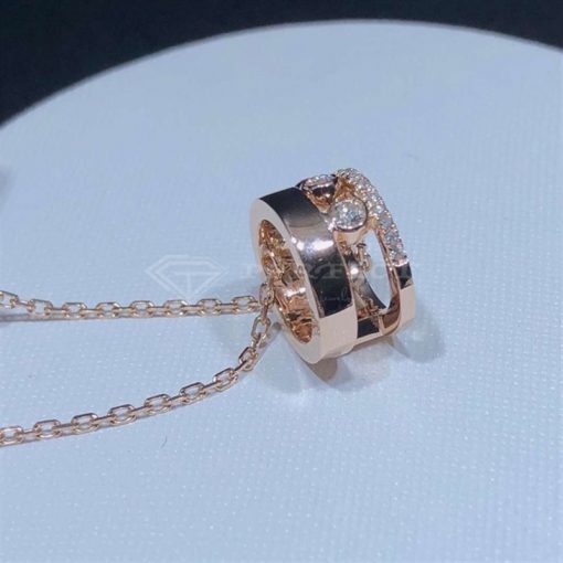 Messika Move Romane Pendant Necklace Diamond Rose Gold