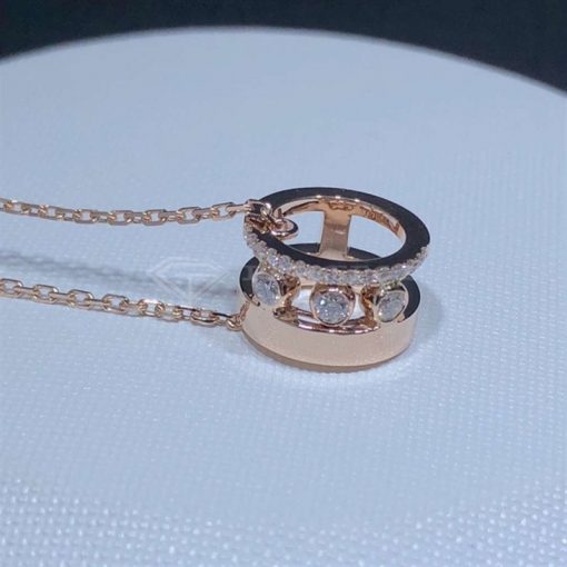 Messika Move Romane Pendant Necklace Diamond Rose Gold