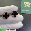 VCARA44200 Vintage Alhambra Earrings, 18K gold, Onyx