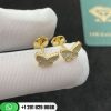 Sweet Alhambra butterfly earstuds, yellow gold, white mother-of-pearl. VCARN5JM00