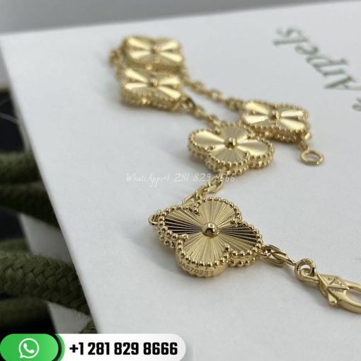 Van Cleef & Arpels Vintage Alhambra Bracelet 5 Motifs Yellow Gold – VCARP3JK00